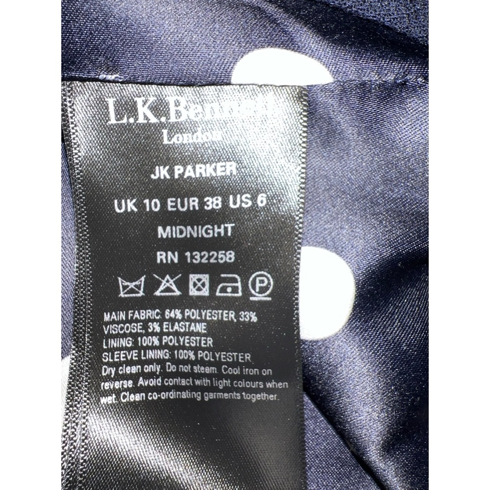 LK Bennett Navy Double-Breasted Pea Coat - Picture 4 of 4